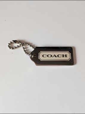 Coach Vintage Metal Hangtag on Ball Chain for  Handbag